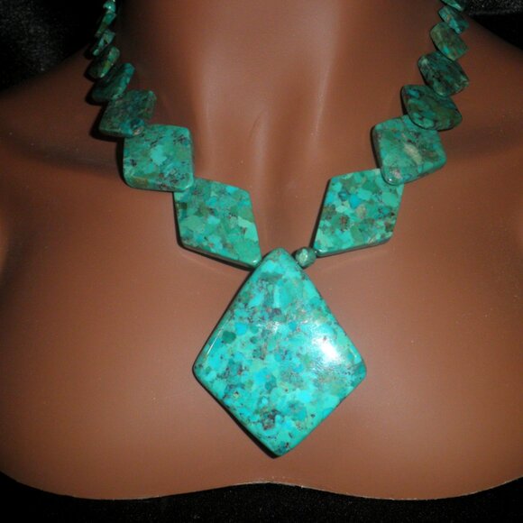 Jay King Sterling Silver Misty Mountain Modernist Turquoise Necklace - Picture 3 of 9